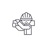 Lineares Ikonenkonzept des Tischlers Tischlerlinie Vektorzeichen, Symbol, Illustration stock abbildung Lineares Ikonenkonzept des Tischlers Tischlerlinie Vektorzeichen, Symbol, Illustration stock abbildung