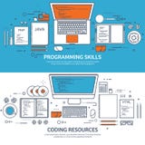 Lined programming,coding and SEO. Outline computing background. Code, hardware software. Web development. Search engine vector illustration Lined programming,coding and SEO. Outline computing background. Code, hardware software. Web development. Search engine vector illustration