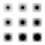 Linee radiali circolari modello Irradiamento dei elemen dell'estratto delle bande illustrazione vettoriale Linee radiali circolari modello Irradiamento dei elemen dell'estratto delle bande illustrazione vettoriale