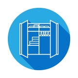 linen closet icon with shadow. Element of furniture for mobile concept and web apps. Thin line icon for website design and develo vector illustration linen closet icon with shadow. Element of furniture for mobile concept and web apps. Thin line icon for website design and develo vector illustration