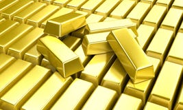 Lingotes do ouro imagens de stock royalty free Lingotes do ouro imagens de stock royalty free