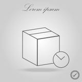 A linha de serviço rápida ícone liso da entrega para a aplicação móvel, o botão e o Web site projetam Ilustração isolada na parte ilustração royalty free A linha de serviço rápida ícone liso da entrega para a aplicação móvel, o botão e o Web site projetam Ilustração isolada na parte ilustração royalty free