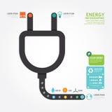 Linha estilo do diagrama do projeto de conceito da energia do eco do vetor de Infographics ilustração do vetor Linha estilo do diagrama do projeto de conceito da energia do eco do vetor de Infographics ilustração do vetor