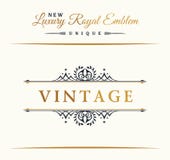 Linha luxuosa caligráfica logotipo Floresce o monograma elegante do emblema Projeto real do divisor do vintage ilustração do vetor Linha luxuosa caligráfica logotipo Floresce o monograma elegante do emblema Projeto real do divisor do vintage ilustração do vetor