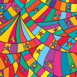 Linha teste padrão sem emenda da págiana inteira da estrela da onda ilustração royalty free Linha teste padrão sem emenda da págiana inteira da estrela da onda ilustração royalty free