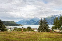 Linia brzegowa fortu Seward teren, Haines fotografia stock Linia brzegowa fortu Seward teren, Haines fotografia stock