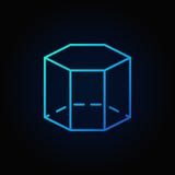 Linie Ikone des Hexagons 3d vektor abbildung Linie Ikone des Hexagons 3d vektor abbildung
