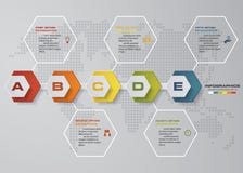 Linii czasu infographics, 5 kroków elementów i ikony, Projektów sztandarów czysty numerowy szablon ilustracji Linii czasu infographics, 5 kroków elementów i ikony, Projektów sztandarów czysty numerowy szablon ilustracji