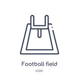 Liniowa boisko piłkarskie ikona od futbolu amerykańskiego konturu kolekcji Cienieje kreskowego boisko piłkarskie wektor odizolowy royalty ilustracja Liniowa boisko piłkarskie ikona od futbolu amerykańskiego konturu kolekcji Cienieje kreskowego boisko piłkarskie wektor odizolowy royalty ilustracja
