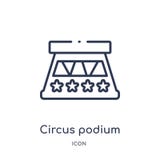 Liniowa cyrkowa podium ikona od Cyrkowej kontur kolekcji Cienieje kreskowego cyrkowego podium wektor odizolowywającego na białym royalty ilustracja Liniowa cyrkowa podium ikona od Cyrkowej kontur kolekcji Cienieje kreskowego cyrkowego podium wektor odizolowywającego na białym royalty ilustracja