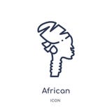 Linjär afrikansk symbol från Afrika översiktssamling Tunn linje afrikansk vektor som isoleras på vit bakgrund moderiktig afrikan vektor illustrationer Linjär afrikansk symbol från Afrika översiktssamling Tunn linje afrikansk vektor som isoleras på vit bakgrund moderiktig afrikan vektor illustrationer