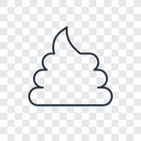 Linjär symbol för bajsbegreppsvektor på genomskinlig backgroun stock illustrationer Linjär symbol för bajsbegreppsvektor på genomskinlig backgroun stock illustrationer