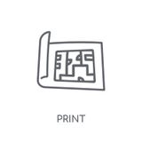Linjär symbol för ritning Modernt begrepp för översiktsritninglogo på vektor illustrationer Linjär symbol för ritning Modernt begrepp för översiktsritninglogo på vektor illustrationer