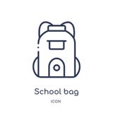 Linjär symbol för skolapåse från utbildningsöversiktssamling Tunn linje vektor för skolapåse som isoleras på vit bakgrund låter v vektor illustrationer Linjär symbol för skolapåse från utbildningsöversiktssamling Tunn linje vektor för skolapåse som isoleras på vit bakgrund låter v vektor illustrationer