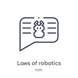 Linjära lagar av robottekniksymbolen från konstgjord intellegence och den framtida teknologiöversiktssamlingen Tunn linje lagar a stock illustrationer Linjära lagar av robottekniksymbolen från konstgjord intellegence och den framtida teknologiöversiktssamlingen Tunn linje lagar a stock illustrationer