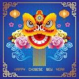 Happy Chinese New Year Greeting Card. Vector Illustration for Chinese New Year banner. stock illustration Happy Chinese New Year Greeting Card. Vector Illustration for Chinese New Year banner. stock illustration