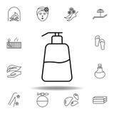 liquid soap bottle outline icon. Detailed set of spa and relax illustrations icon. Can be used for web, logo, mobile app, UI, UX stock illustration liquid soap bottle outline icon. Detailed set of spa and relax illustrations icon. Can be used for web, logo, mobile app, UI, UX stock illustration