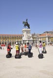 Lisbon, 17 July: People on Segway for Sightseeing tour 