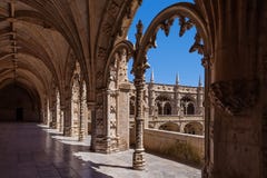Lisbon, Portugal - Cloister of the Jeronimos Monastery or Abbey in Lisbon, Portugal Royalty Free Stock Image Lisbon, Portugal - Cloister of the Jeronimos Monastery or Abbey in Lisbon, Portugal Royalty Free Stock Image