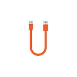 Listowy U USB kabel z pomarańczowym koloru szablonem royalty ilustracja Listowy U USB kabel z pomarańczowym koloru szablonem royalty ilustracja