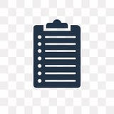 Listy kontrolnej wektorowa ikona odizolowywająca na przejrzystym tle, Checkl ilustracji Listy kontrolnej wektorowa ikona odizolowywająca na przejrzystym tle, Checkl ilustracji