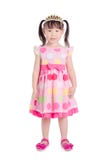 Girl wearing pink color dress with crown smiling royalty free stock images Girl wearing pink color dress with crown smiling royalty free stock images