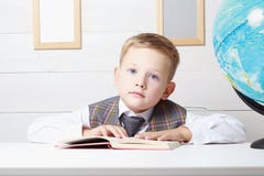 Little boy with Book, Children Education Royalty Free Stock Image Little boy with Book, Children Education Royalty Free Stock Image