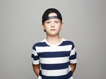 Little boy. handsome kid in Cap stock photography Little boy. handsome kid in Cap stock photography