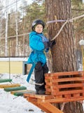 Little boy mountaineering stock image Little boy mountaineering stock image