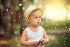 Little boy playing in park. royalty free stock image Little boy playing in park. royalty free stock image
