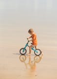 Little child with his bike