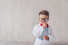 Little Doctor With A Stethoscope Royalty Free Stock Image Little Doctor With A Stethoscope Royalty Free Stock Image