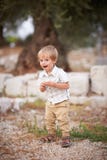 Little Gentleman In The Park Royalty Free Stock Photography