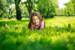 Little Girl In Park Stock Images