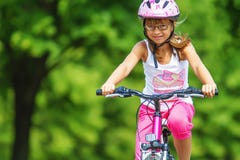Little Girl On Bike Stock Photos Little Girl On Bike Stock Photos