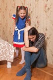 Little girl scold her mother. stock images Little girl scold her mother. stock images