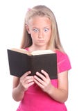 Little girl shocked about book