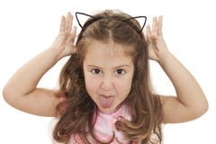 Little girl showing the tongue royalty free stock image Little girl showing the tongue royalty free stock image