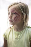 Little Girl With Face Painting Royalty Free Stock Images