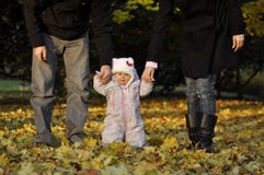 Little Girl With Parents Royalty Free Stock Photography