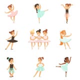 Little Girls Dancing Ballet In Classic Dance Class, Future Professional Ballerina Dancers royalty free illustration Little Girls Dancing Ballet In Classic Dance Class, Future Professional Ballerina Dancers royalty free illustration