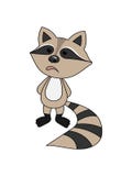 The little raccoon was offended. stock illustration The little raccoon was offended. stock illustration