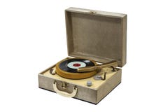 Little Retro Record Player Isolated Stock Images Little Retro Record Player Isolated Stock Images