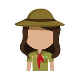 Little Scout Character Icon Royalty Free Stock Photo