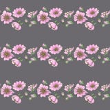 Little wild dog rose seamless background flowers with buds pattern boho style Royalty Free Stock Photos Little wild dog rose seamless background flowers with buds pattern boho style Royalty Free Stock Photos