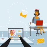 Liv i de sociala nätverken royaltyfri illustrationer Liv i de sociala nätverken royaltyfri illustrationer