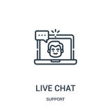 live chat icon vector from support collection. Thin line live chat outline icon vector illustration. Linear symbol for use on web royalty free illustration live chat icon vector from support collection. Thin line live chat outline icon vector illustration. Linear symbol for use on web royalty free illustration