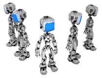 Live Screen Robot, Five Group royalty free illustration Live Screen Robot, Five Group royalty free illustration