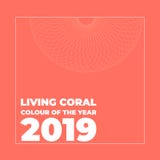 Living Coral color of the vector illustration Living Coral color of the vector illustration