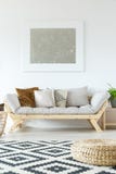 Living room with silver painting stock images Living room with silver painting stock images